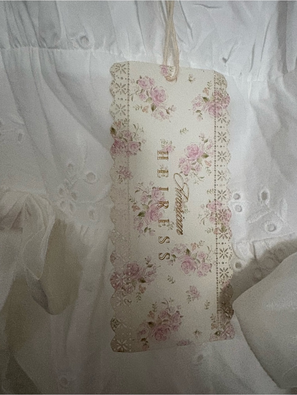 American Heiress Antoinette Embroidered Cotton Midi Dress in White - Picture 5 of 8
